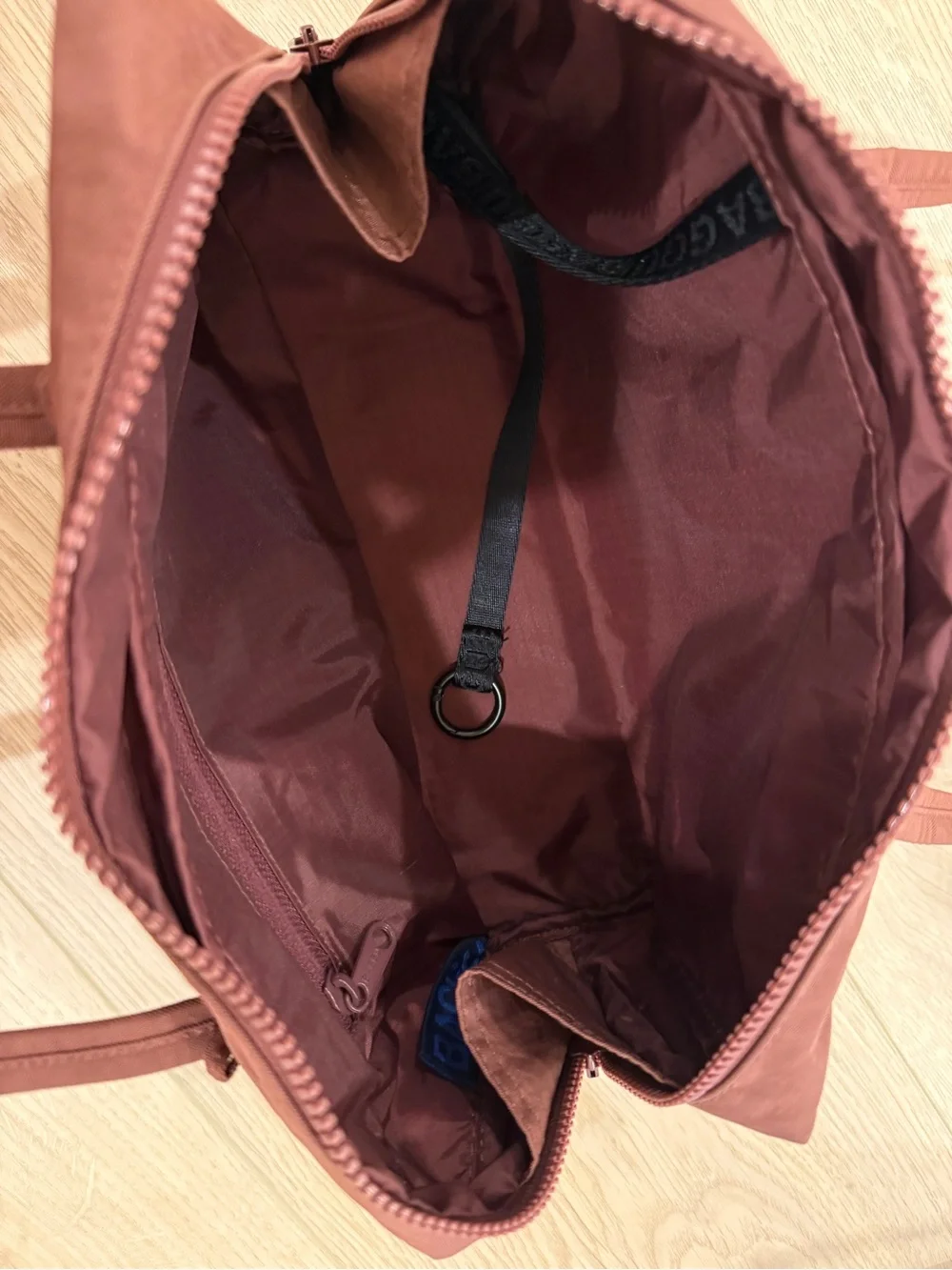 BAGGU Mahogany Nylon Bowler Bag